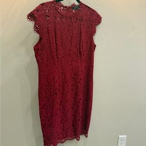 Elegant Red Lace Dress